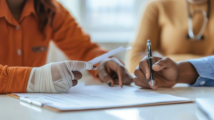 people filling out form