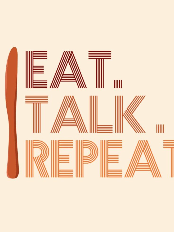 Engaging message promoting conversation and connection, fostering a supportive community atmosphere.