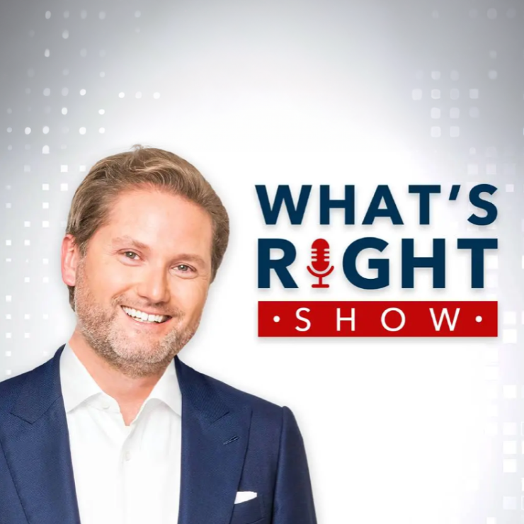 A confident host engages viewers, embodying advocacy and care in a professional setting.