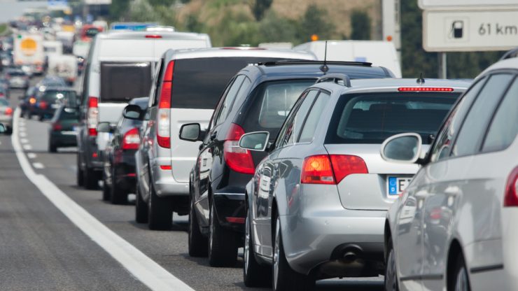 Heavy traffic on a busy highway reflects the potential for accidents, emphasizing the need for legal support.