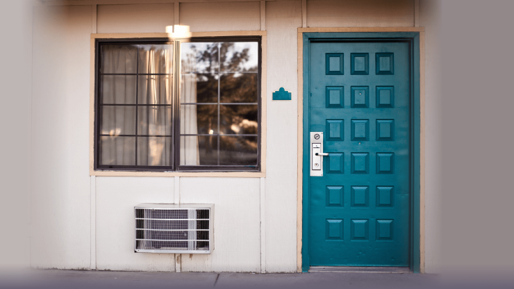 A welcoming entrance suggests a safe haven, embodying support and readiness to assist.