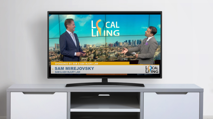 Two professionals engage in a lively discussion on a TV show, conveying expertise and trust.