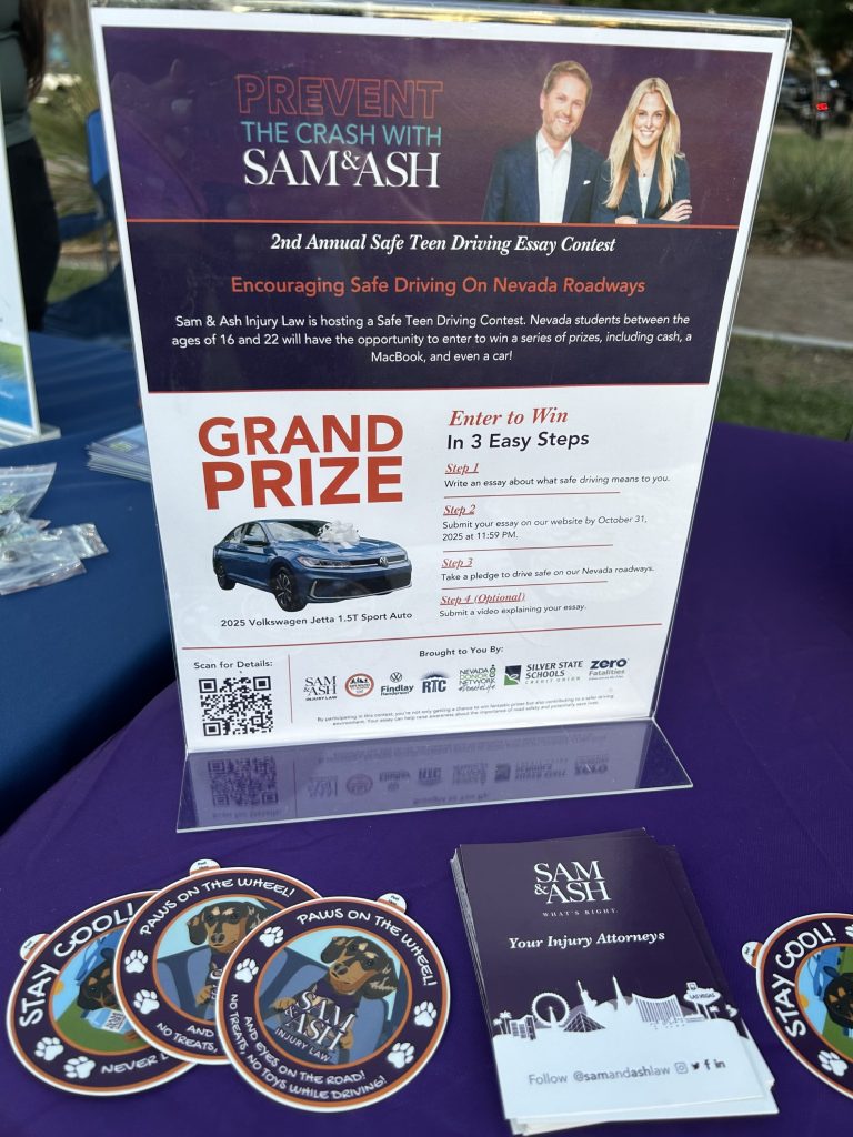 A vibrant community event promoting safe driving, showcasing supportive resources and engaging materials.