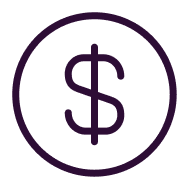 Dollar sign icon symbolizing financial compensation and legal advocacy.