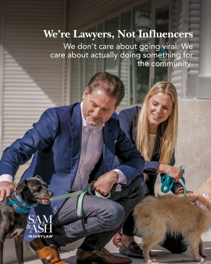 We’re lawyers, not influencers.

Our job isn’t to entertain. It’s to educate, protect, and fight for people when it matters most.

Our goal is to make sure you understand what can actually be done to help your situation after an injury (before it’s too late). That’s why we do what we do.

If you need help, call us for a FREE consultation at 833-883-1333.

www.SamAndAshLaw.com