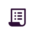 Receipt icon symbolizing detailed documentation and transparent claims handling.